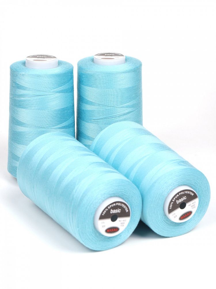 Нитки швейные Max 40/2, 4570 м (5000 ярд), 323 голубой / 4 бобины