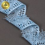 Кружево гипюр (плетёное) 55 мм / 13.71 метров, TBY.SUN.01, цв.F183 голубой