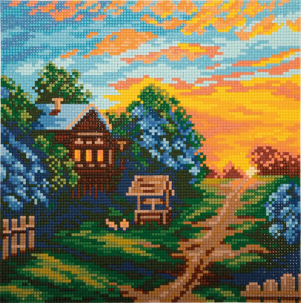 Алмазная (кристальная) мозаика Фрея, Весенний рассвет 24х24 см