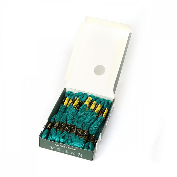 Мулине ПНК им.Кирова цв.9272 зеленый, 24 мотка по 8 метров