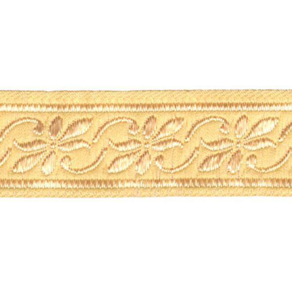Лента (тесьма) жаккардовая 22.0 мм / 10±0.5 метров, золото, Gamma TRJ-02