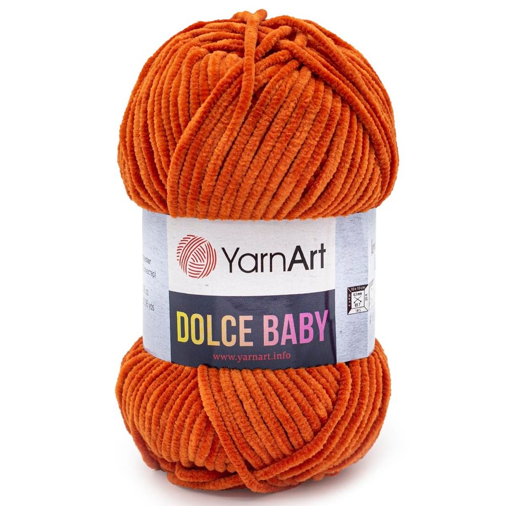 Пряжа YarnArt (ЯрнАрт) Dolce Baby / уп.5 мот. по 50 г, 85м, 778 оранжевый