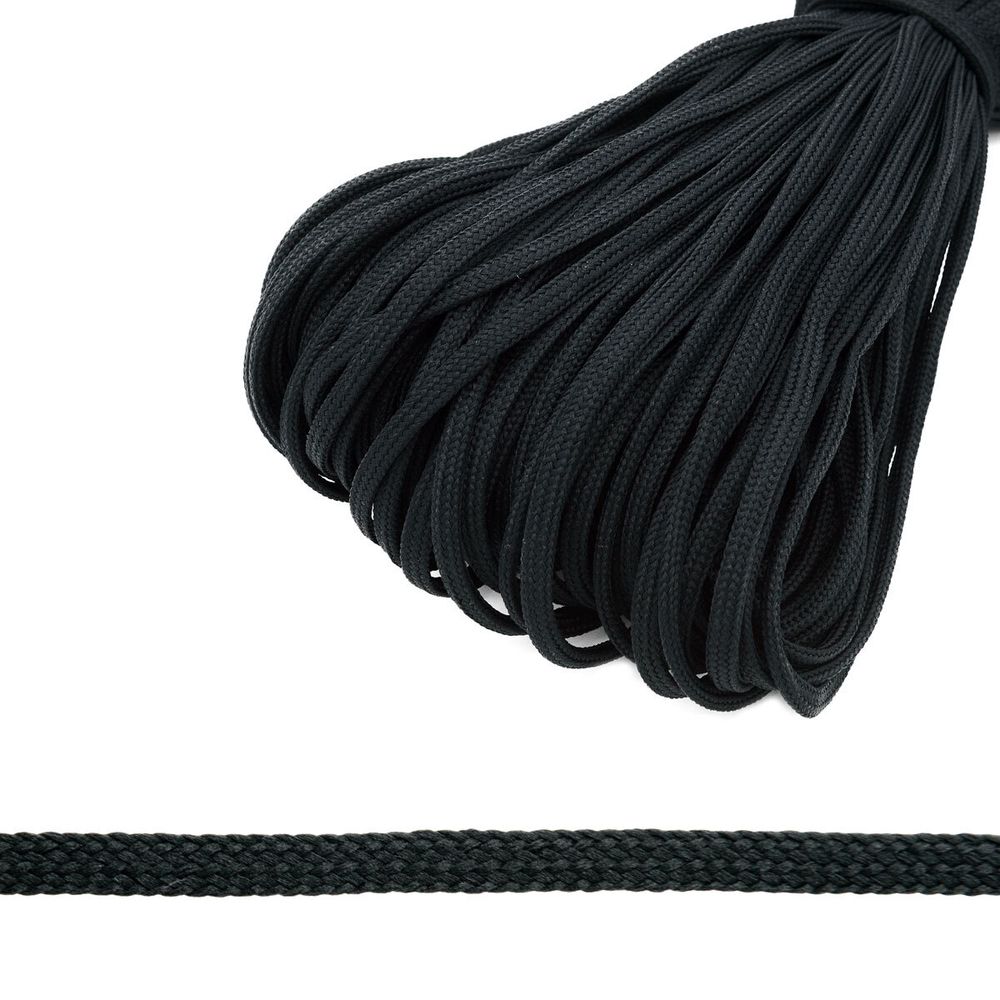 Шнур плетеный 8.0 мм / 100 метров, 005 черный