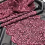 Кружево бельевое эластичное 240 мм / 3 метра, TBY.40992, цв.2925 розовый рубин, Kruzhevo