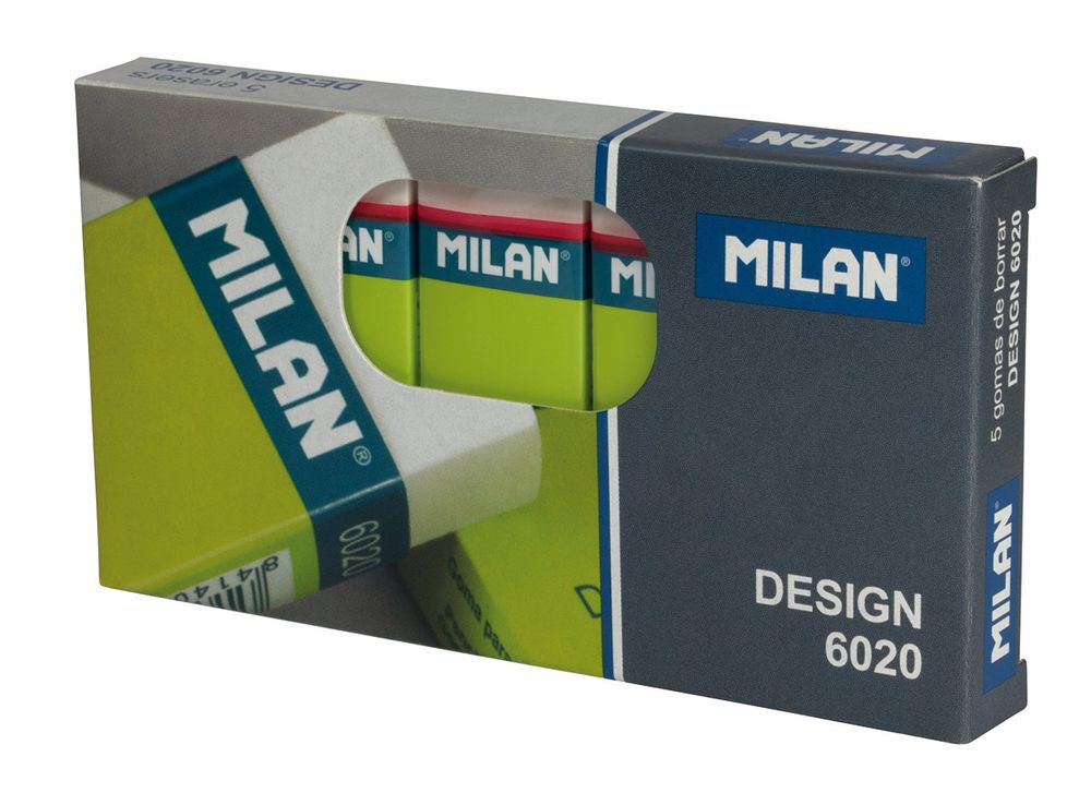 Ластик для рисования nata Design 6020 6,1х2,1х1,1 см, 20 шт, CPM6020, Milan