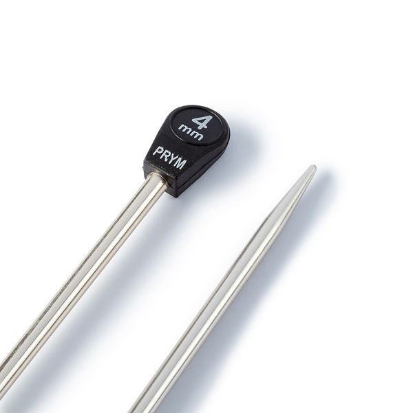 Спицы прямые ⌀4.0 мм, 40 см, 2 шт, серебристые, Prym 191611