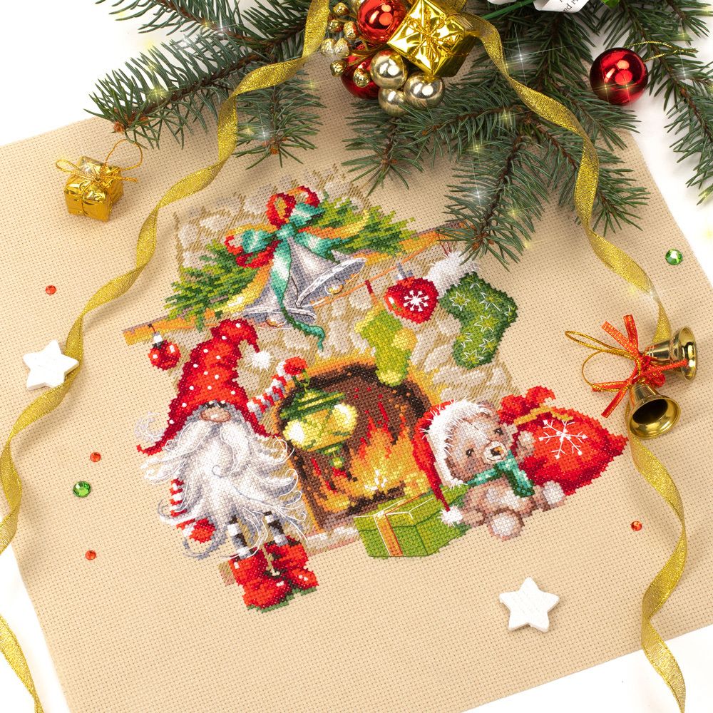 Набор для вышивания нитками Чудесная игла, В ожидании Рождества, 22х22 см