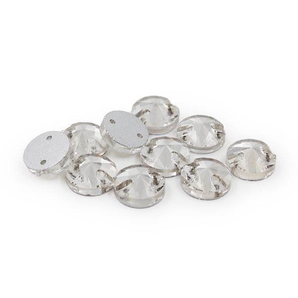 Хрустальные стразы пришивные круглые 10мм, 10 штук Astra&Craft (CY001 прозрачный), 4AR179/180/181