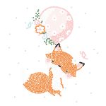 Алмазная (кристальная) мозаика Фрея ALBP-303, постер Лисичка на шаре, 20х20 см