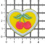 Термоаппликация Сердце с вишней, 4х3.5см, Hobby&Pro