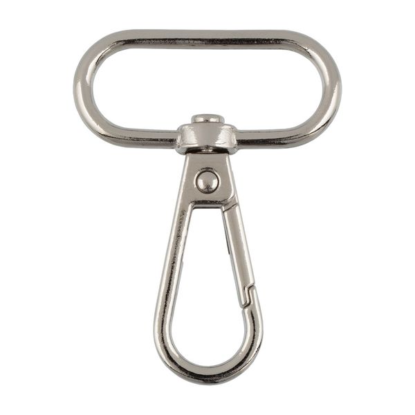 Карабин металл 32.0 мм (49х37 мм), 10 шт, 04 никель, Gamma GH 111/32/10