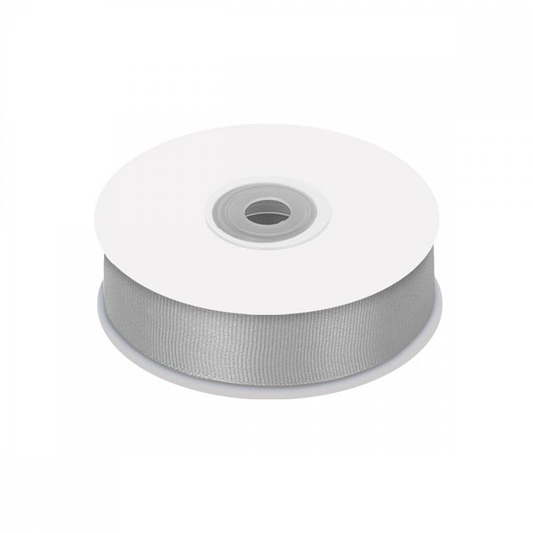 Лента репсовая (в рубчик) 25.0 мм, цв. 007 св.серый For Hobby, уп. 22.86м (±1м)