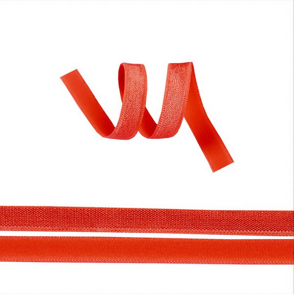 Резинка бельевая (окантовочная) блестящая 10.0 мм / 50 метров, SD163 красный