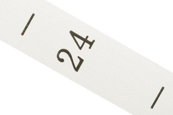 Этикетка-размерник п/э, размер 24 белый 10х25 мм ТВ в рул. 300 шт