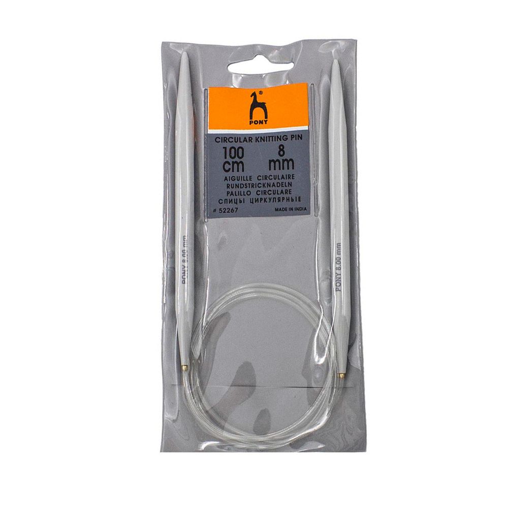 Спицы круговые Pony ⌀8,0 мм, 100 см, пластик