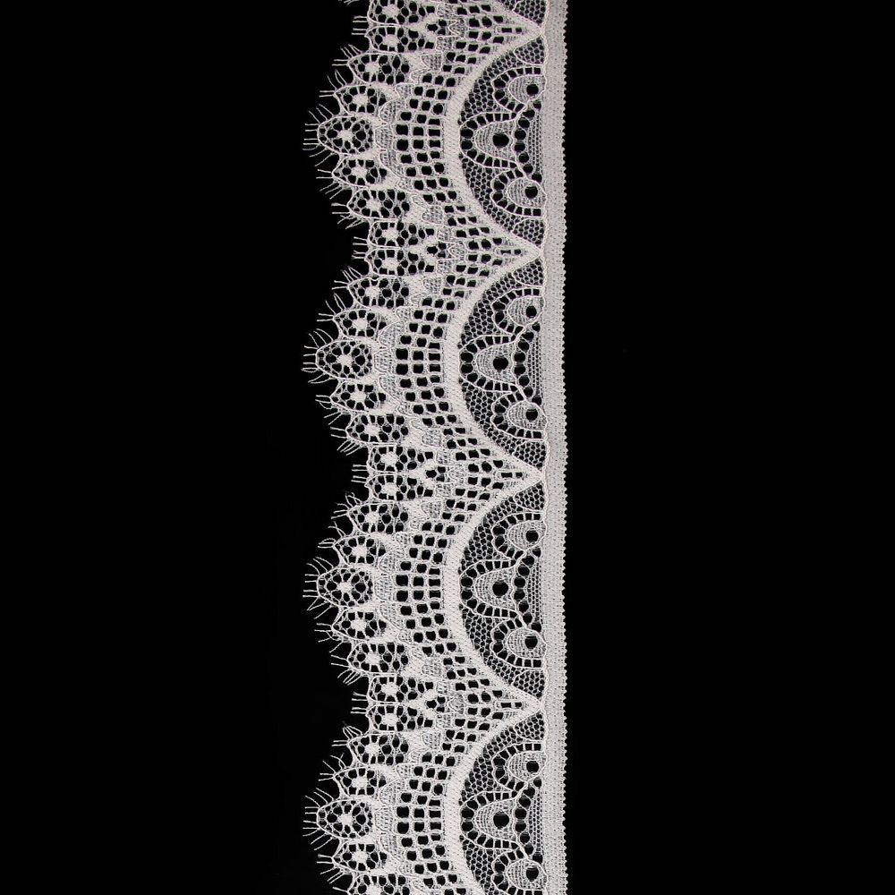 Кружево эластичное (стрейч) 60 мм / 3 метра, C571 молочный