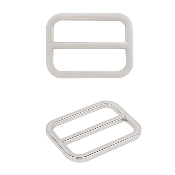 Пряжка регулировочная металл 30 мм (36х27 мм, d-3 мм, литая, никель, 4 шт