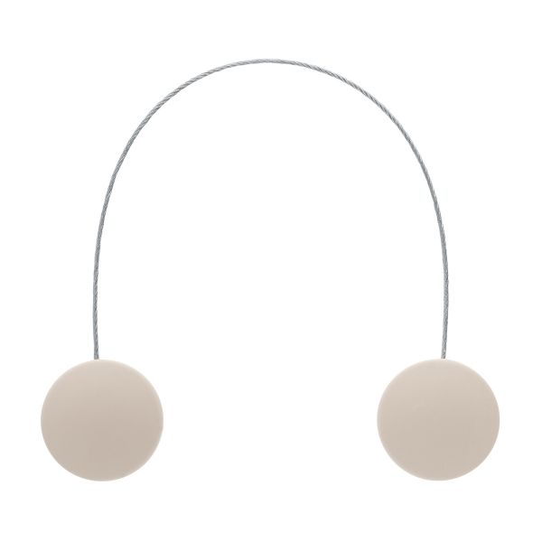 Магнитные клипсы с тросом (30 см) d45, однотонные, гладкие (99 светло-бежевый)