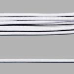 Резинка шляпная (шнур эластичный) ⌀4.0 мм / 100 метров, 01 белый