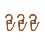 Крючки шторные для карниза 34 мм для карнизных колец ⌀40-50 мм пластик, коричневый, 100 шт, (PPA743)