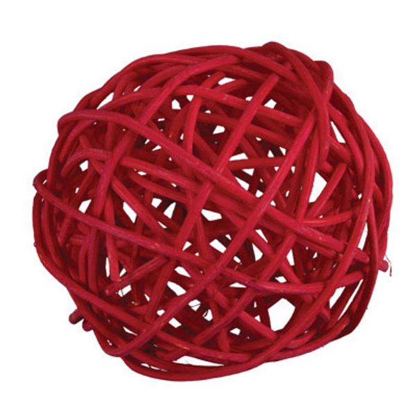 Шары декоративные из ротанга 5 см, 12 шт, №12 красный, Blumentag BRF-5