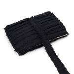 Тесьма отделочная твидовая 40 мм / 41.14 метра, черный, 3Al286