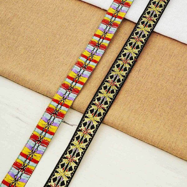 Лента (тесьма) жаккардовая 15.0 мм / 18.29±1 метров, с метанитом No.16, золотой