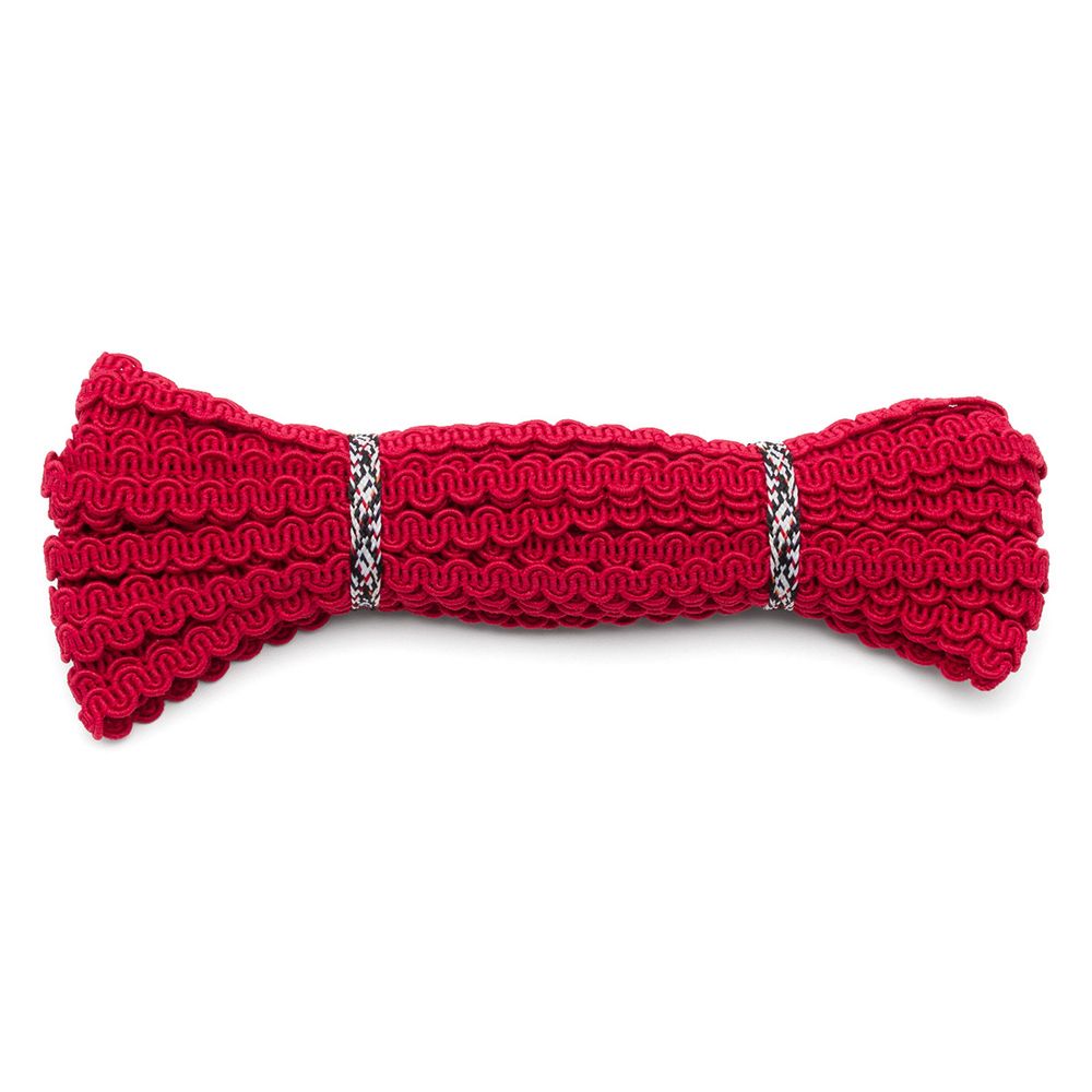 Тесьма декоративная вязаная 7мм, 10 метров, С1430Г7 красный