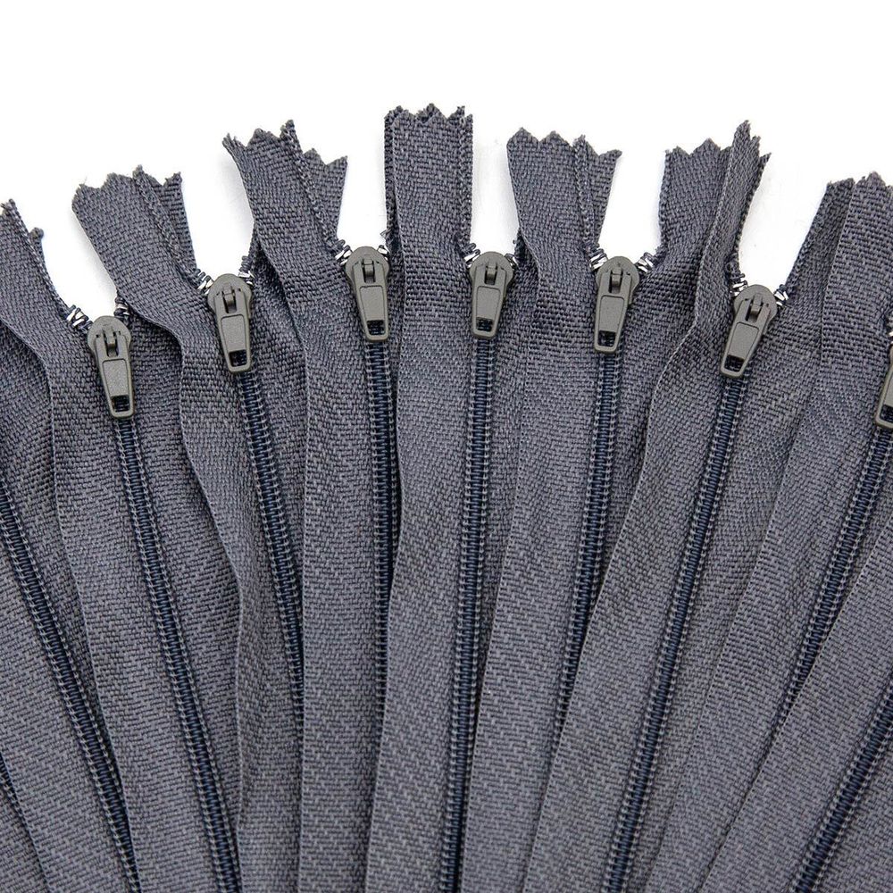 Молния спираль (витая) Т3 (3 мм) 1 зам., н/раз., 50 см, п/автомат, 275 серый, 10 шт