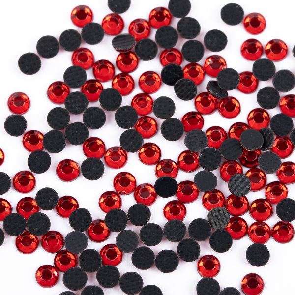 Стразы клеевые акрил 2.7-2.9 мм, 1х144 шт, SS10 033+ св.красный (lt siam), Zlatka RS/144