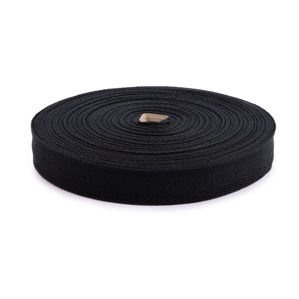 Тесьма (лента) киперная (100% х/б) 40 мм / 50 метров, черный, Gamma ЛКЭ (40чх-50)