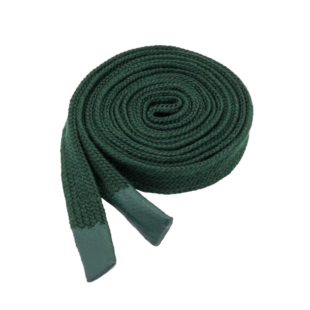 Шнурки декоративные плоские (для одежды) 10 мм / 135 см, 100 шт (155 темно-зеленый), 3AR2807
