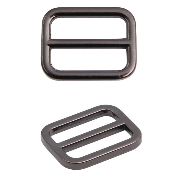 Рамка регулировочная металл литая 15 мм /19х15 мм, ⌀2 мм/, чер.никель, 4 шт