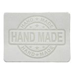 Термоаппликация из кожи Hand Made 7х5,25см, 100% кожа, 44 белый, 5 шт