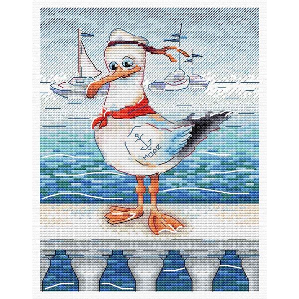 Набор для вышивания МП Студия Отважный матрос 20х16 см, М-748