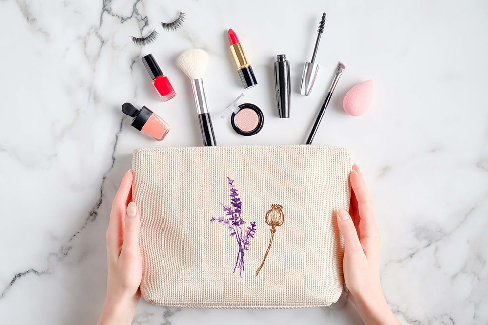 Набор для вышивания нитками Panna Живая картина JK-2283, Мак и лаванда, 5.5х12.5 см