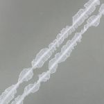 Резинка декоративная с рюшем 18.0 мм / 25 метров, белый, Blitz DT-07