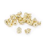 Хольнитены джинсовые ⌀8 мм, h=10 мм, золото, металл. пика, 20 шт