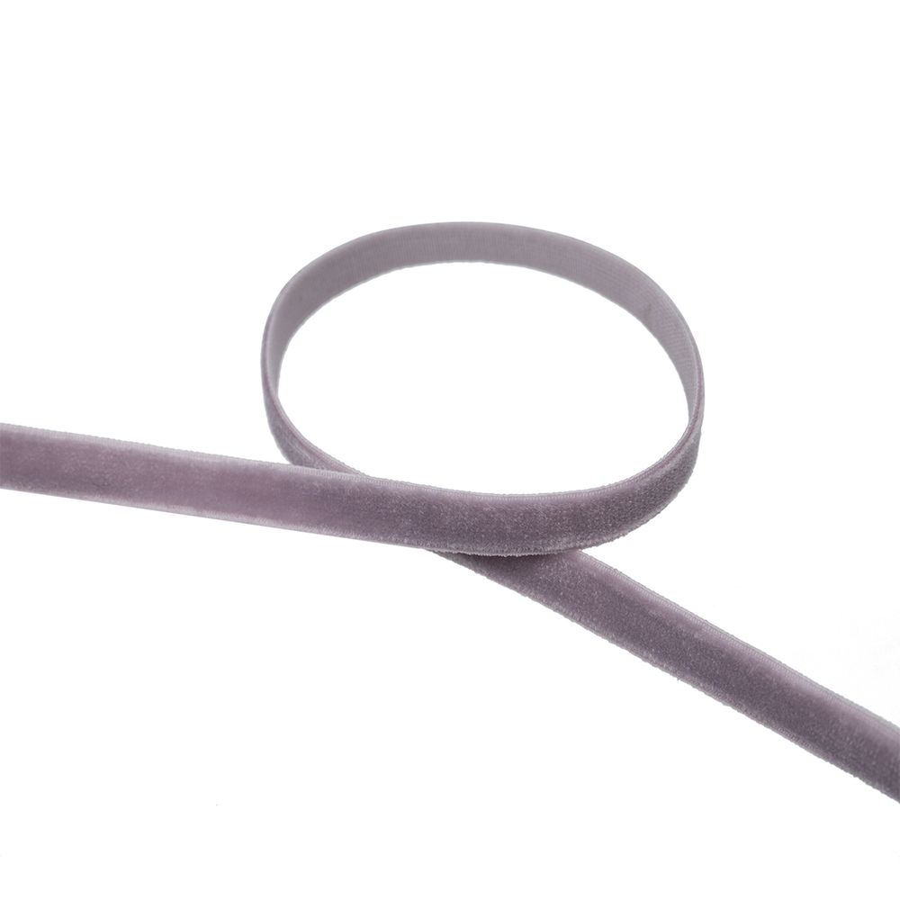 Лента бархатная (тесьма) эластичная 6.0 мм / 16.5±0.5 метра, №609 (17-1605) сиреневый, Blitz VRE-06