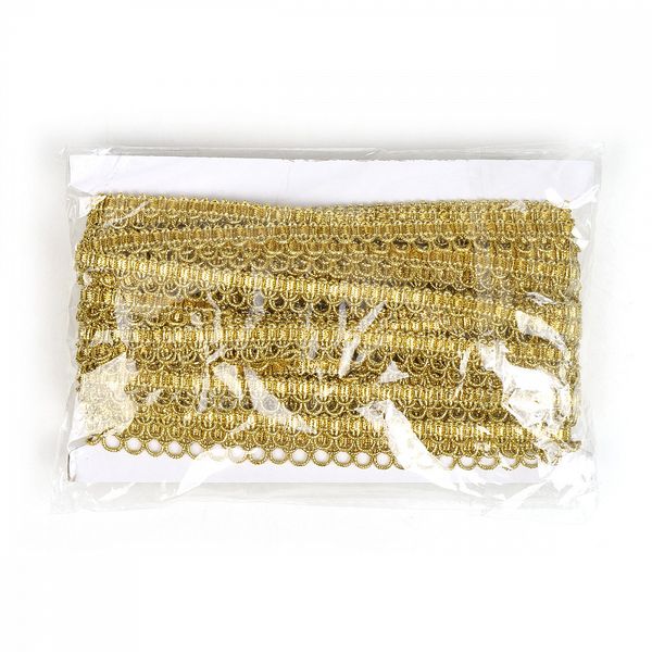 Тесьма отделочная 12 мм, 9600 цв.золото уп.13.71м