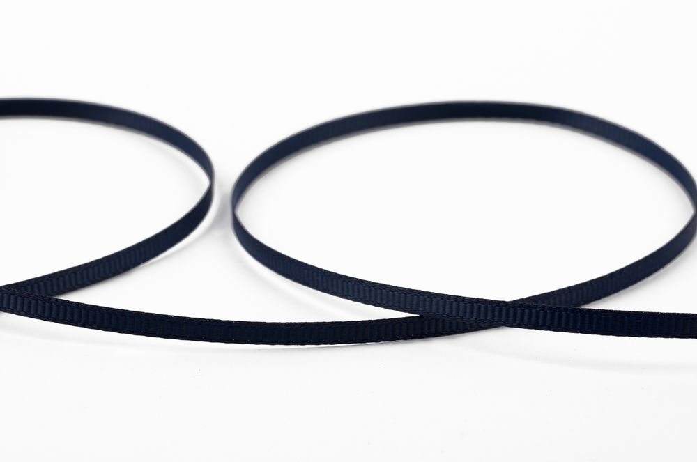 Лента репсовая (в рубчик) 3.0 мм / 91.44 метра, 103 т.синий, Gamma GR-03