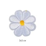 Термоаппликация TBY-2197 Цветочек 3х3 см, белый уп.10 шт