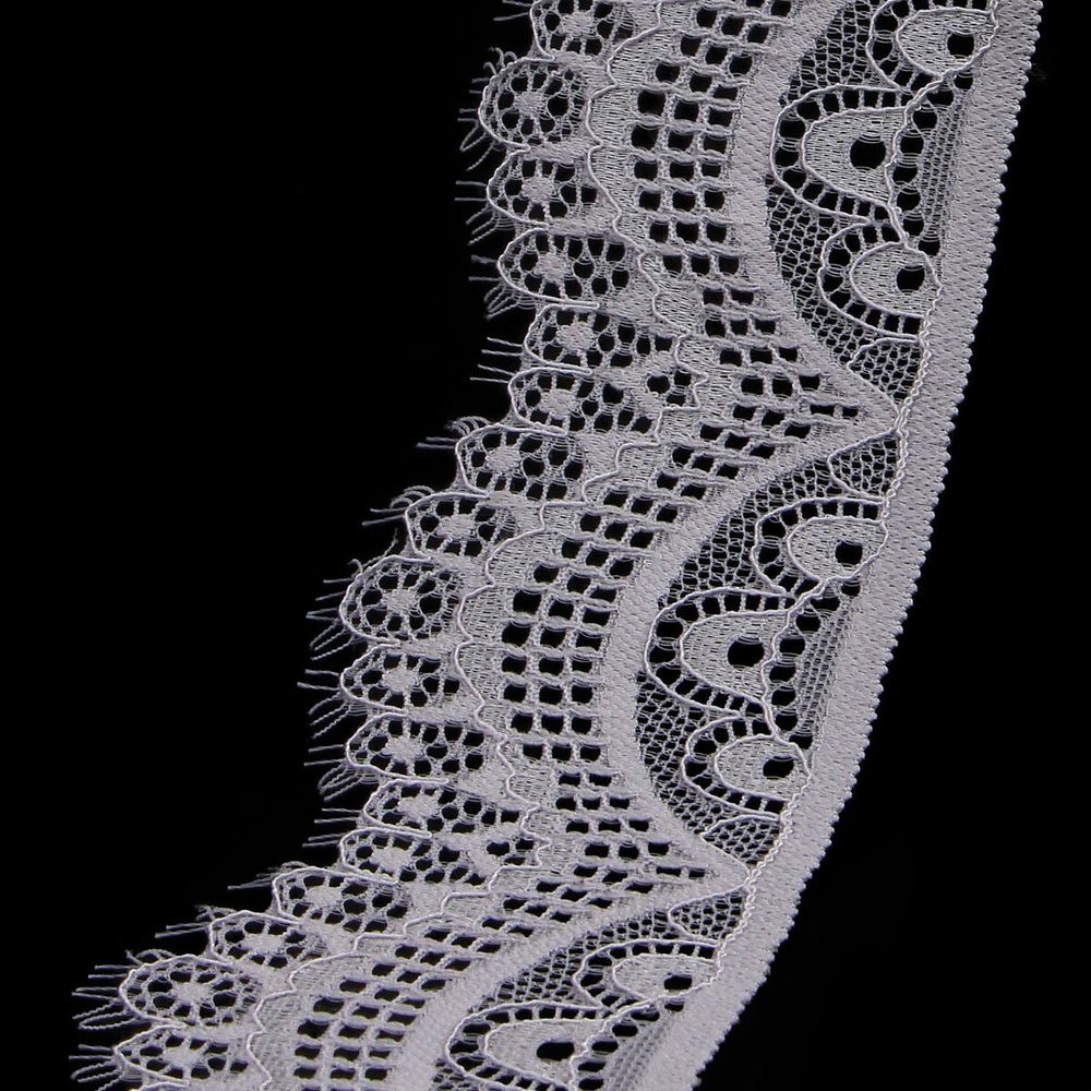 Кружево эластичное (стрейч) 60 мм / 13.71 метра, C154 светло-серый