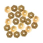 Розетки для бус 14 мм, 10 шт, 02 под золото, Zlatka MFR-17