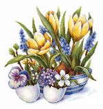 Набор для вышивания нитками МП Студия, Первое дыхание весны, 25х26 см