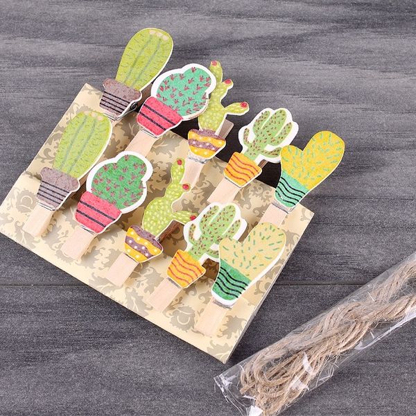 Прищепки декоративные деревянные 10 шт 