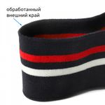 Подвяз (довяз) трикотажный 6.0х80 см, т.синий с белой и бордовой полосами, 100% п/э, 5 штук