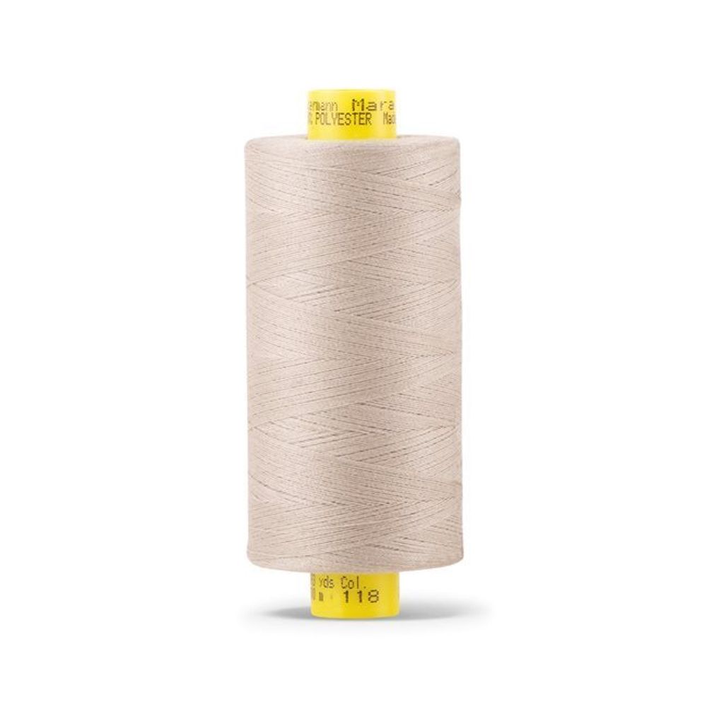 Нитка универсальная Gutermann Mara 120/2, 1000 м, 700207, 118 серый крем, 1 катушка
