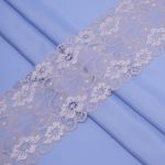 Кружево бельевое эластичное 150 мм / 3.4 метра, цвет светло-серый