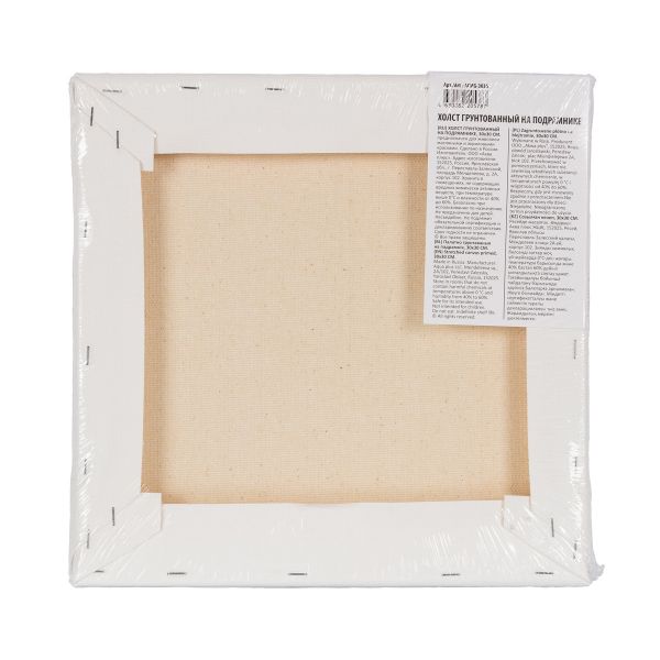 Холст на подрамнике грунтованный 30х30 см, 380 г/м², 2 шт, среднезернистый (двунитка), Vista-Artista ACMG-3030